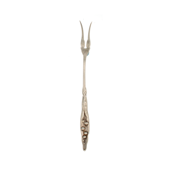 Lily of The Valley Sterling Silver 2 Tine Pickle Fork