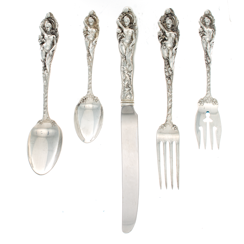 Love Disarmed  Sterling Silver 5 Piece Dinner Setting