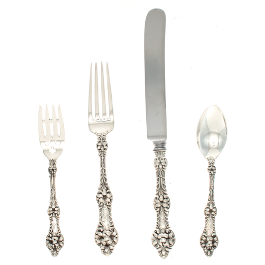 Old Orange Blossom Sterling Silver Dinner Setting