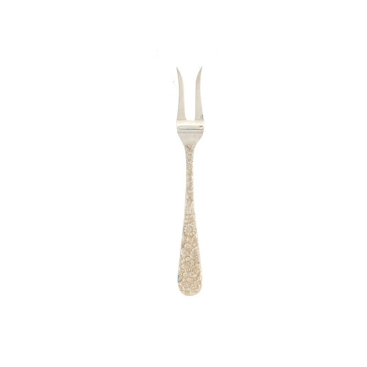 Repousse Sterling Silver 2 Tine Lemon Fork