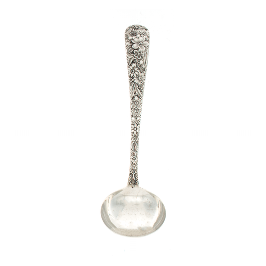 Repousse Sterling Silver Gravy Ladle