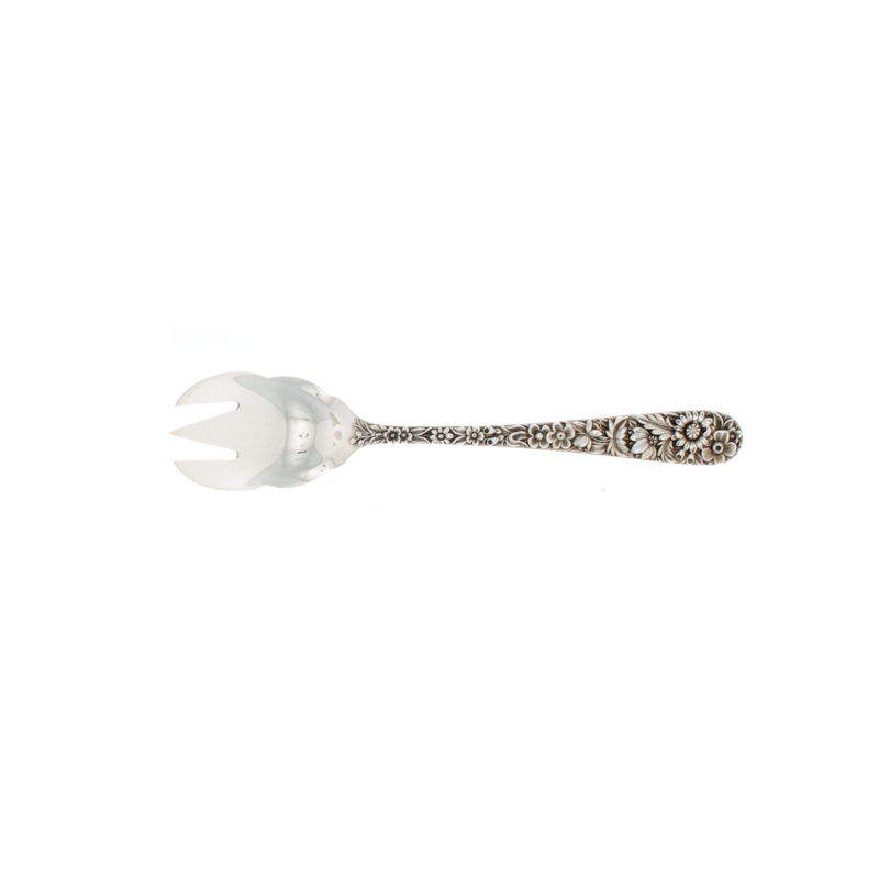 Repousse Sterling Silver Ice Cream Fork