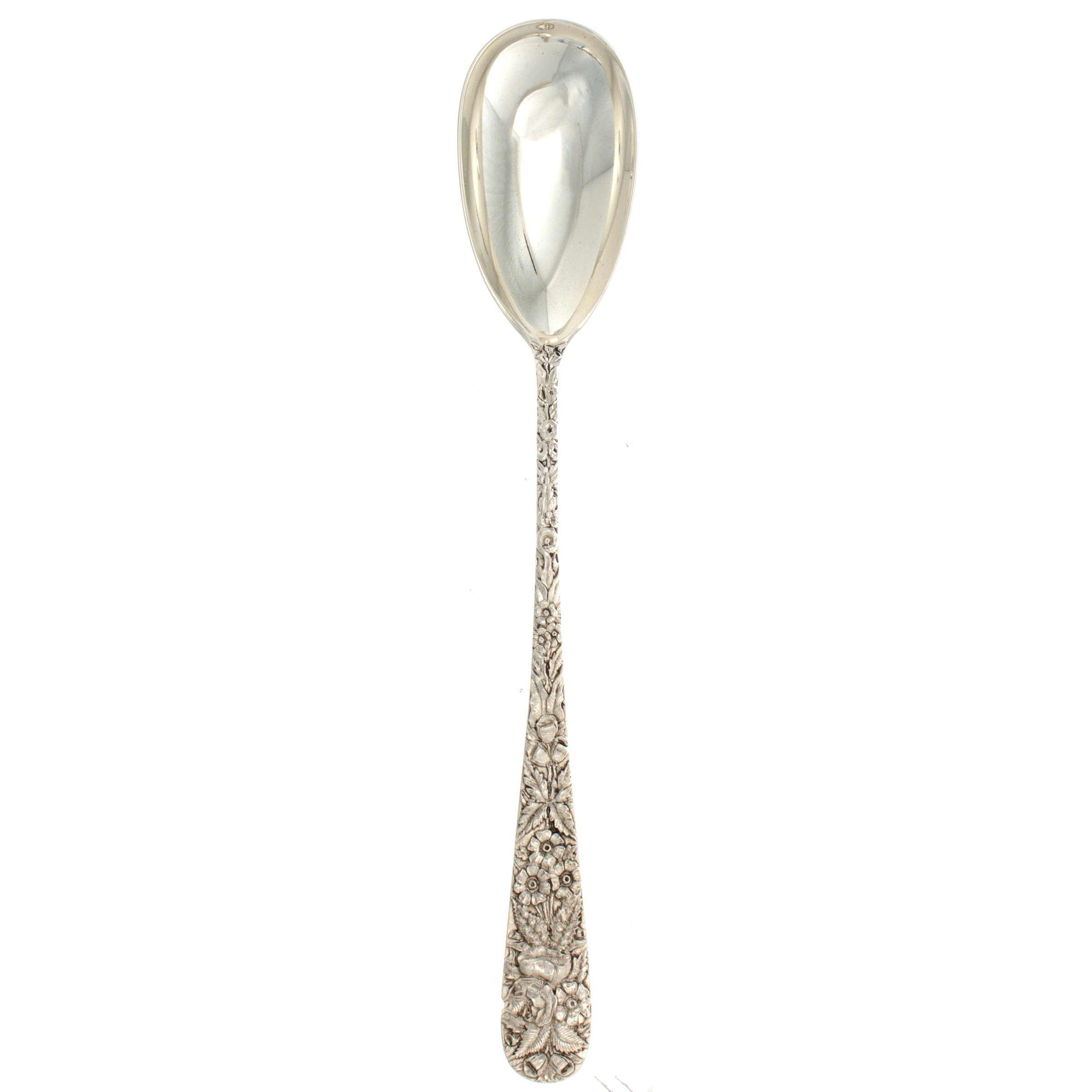 Repousse Sterling Silver Ovoid Stuffing Spoon – Louise Doggett Antiques