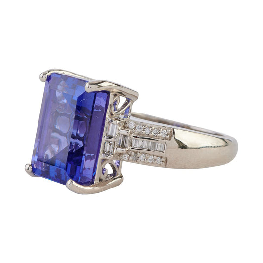 Rhapsody 8.50ct Tanzanite, Diamond, Platinum Ring