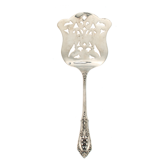 Rose Point Sterling Silver Waffle Server Entree Server