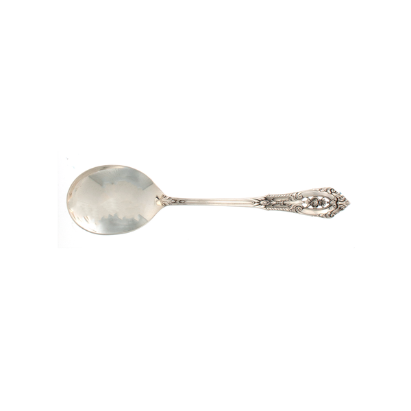 Rose Point Sterling Silver Cream Soup Spoon