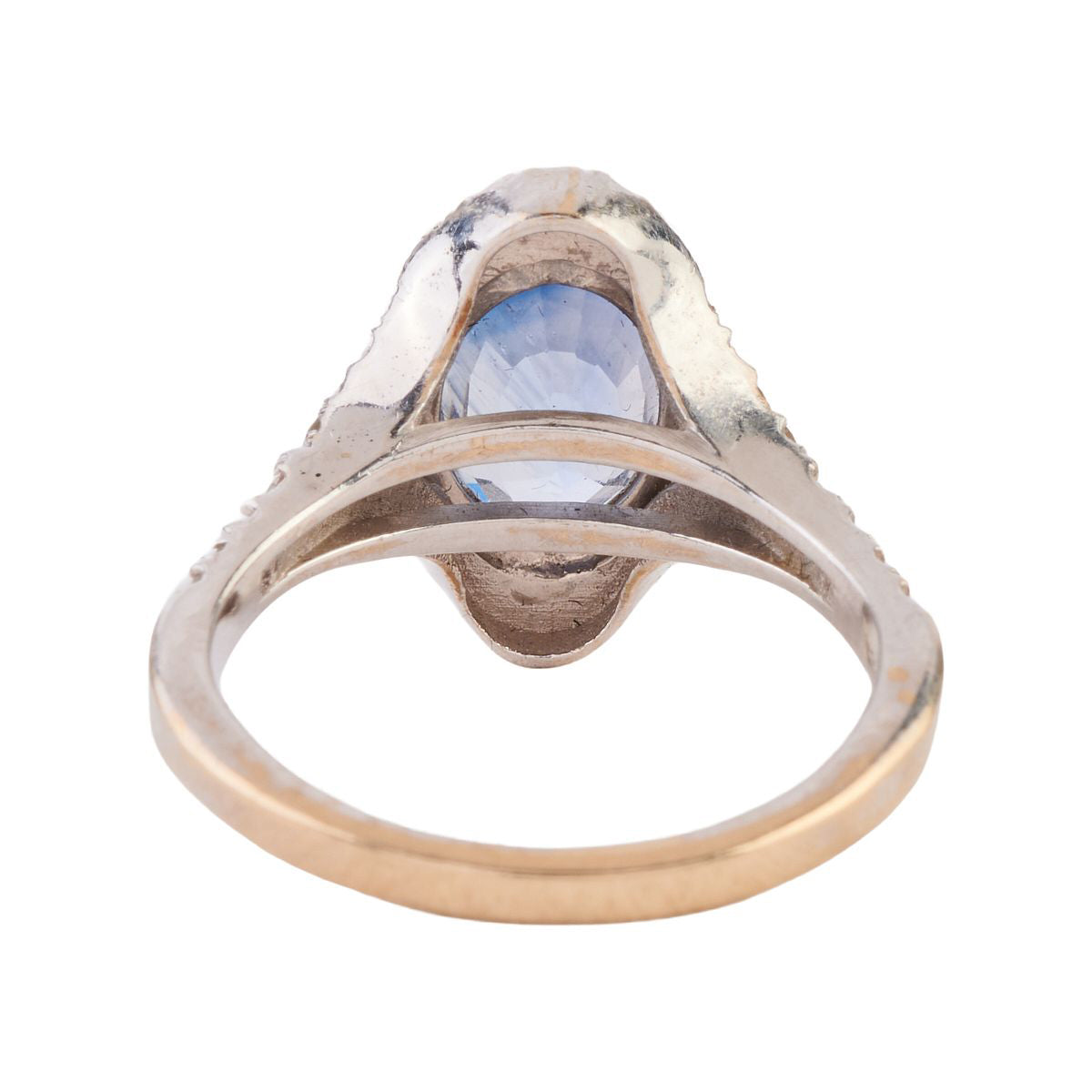 Sapphire, Diamond, 18k White Gold Ring