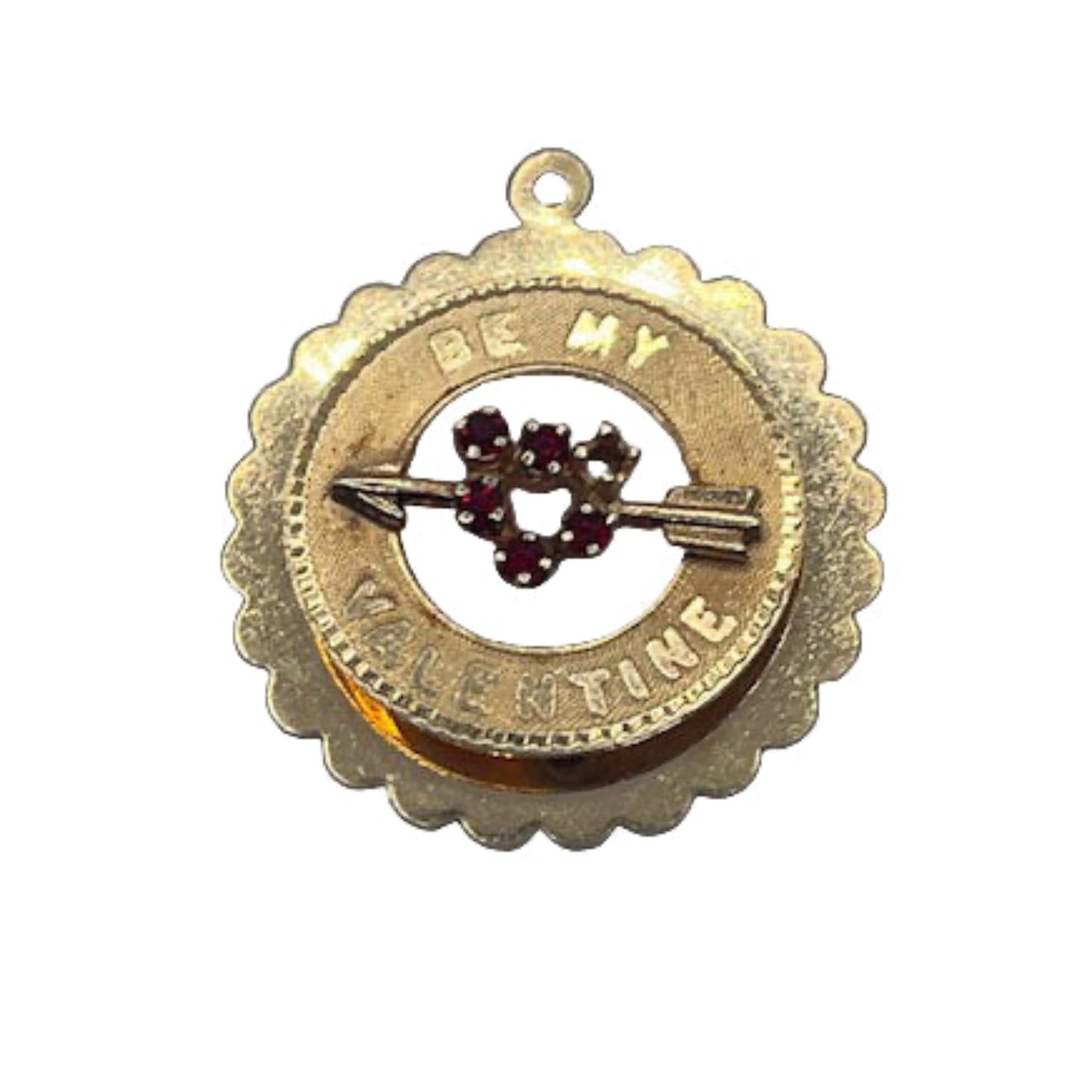 14k Gold "Be My Valentine" Charm