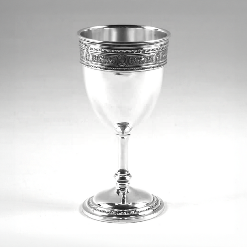 Wedgewood Sterling Goblet "S" Monogram