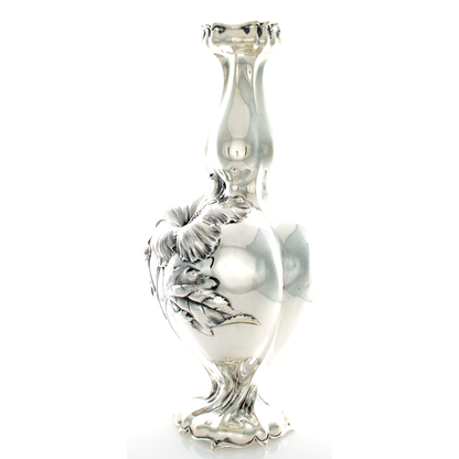 Whiting Sterling Silver Art Nouveau Hibiscus Vase