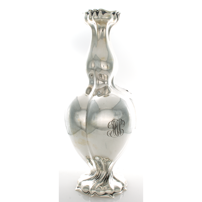 Whiting Sterling Silver Art Nouveau Hibiscus Vase