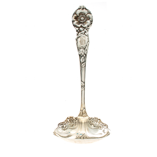 Wild Rose Sterling Silver Gravy Ladle