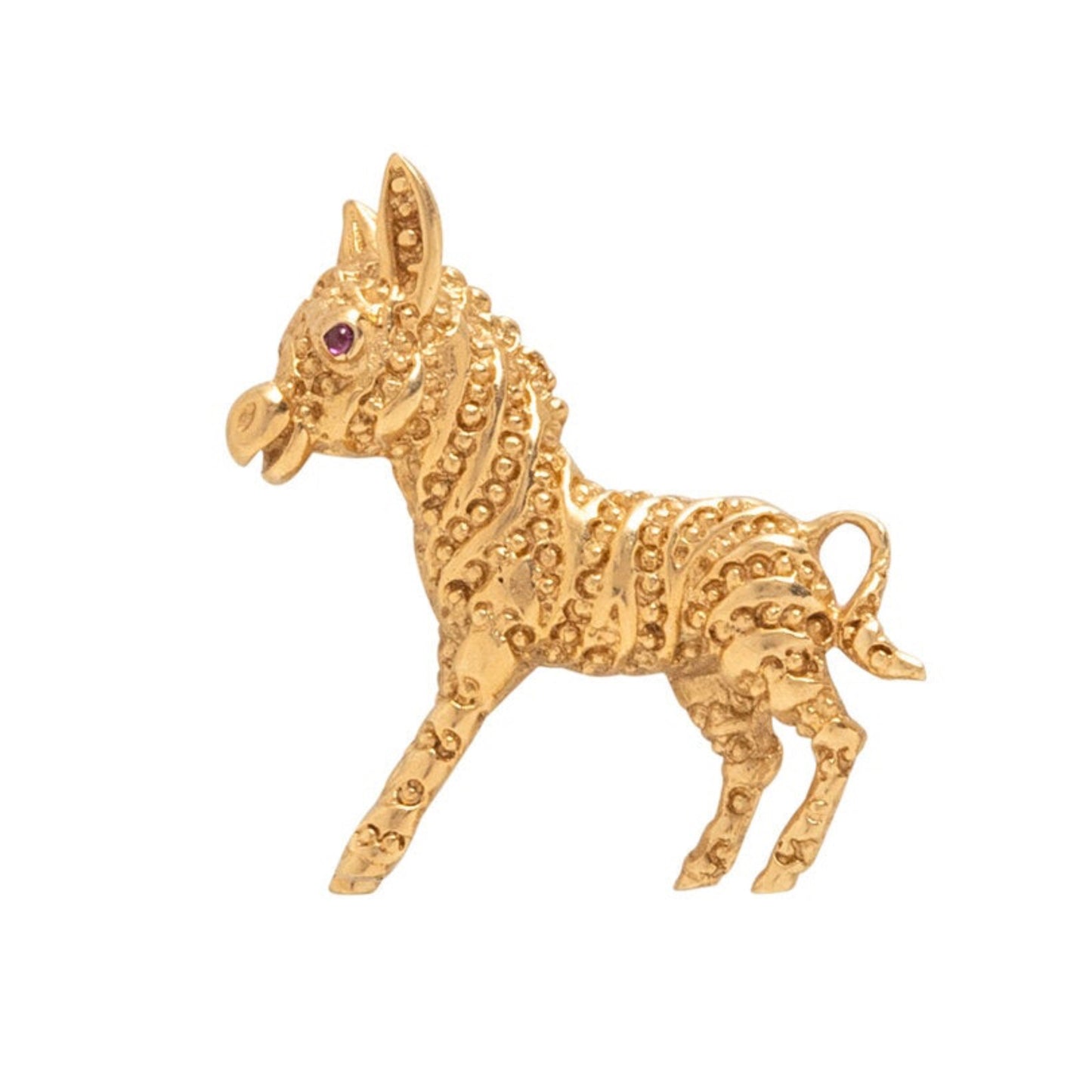 14k Gold Zebra Brooch