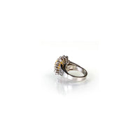 14k White Gold Diamond and Opal Ring