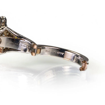 14k White Gold Diamond and Opal Ring