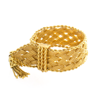 14kt Yellow Gold Vintage Braided and Woven Bracelet