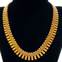 18kt Yellow Gold Flat Graduated Link Necklace