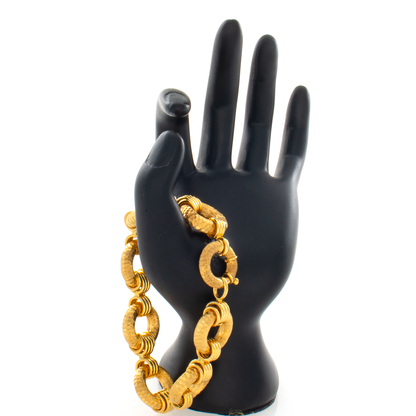 18kt Italian Circle Link Bracelet