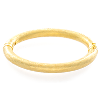 18kt Yellow Gold Satin Finish Bangle Bracelet