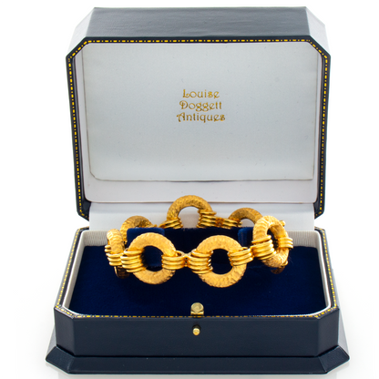 18kt Italian Circle Link Bracelet