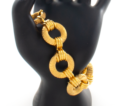 18kt Italian Circle Link Bracelet