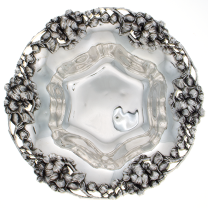 Sterling Silver Bowl with Flowers And Branches