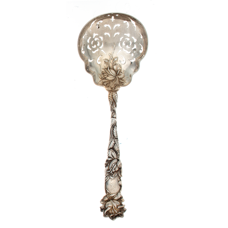 Bridal Rose Sterling Silver Ice Spoon