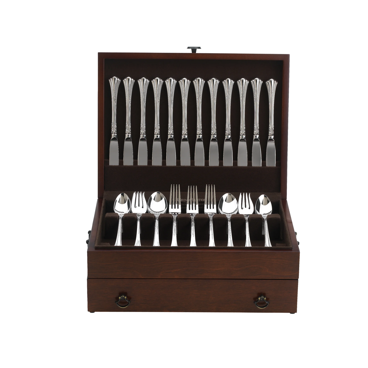 Bristol Cherry Brown Sterling Silver Flatware Chest