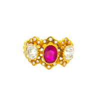 Buccellati Ruby Diamond 18kt Yellow Gold Ring