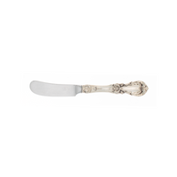 Burgundy Sterling Silver Spreader with Hollow Handle and Paddle Blade