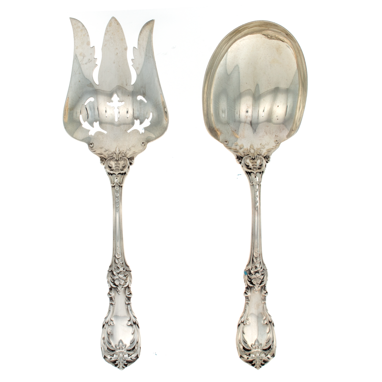 Burgundy Sterling Silver 2 piece Salad Set