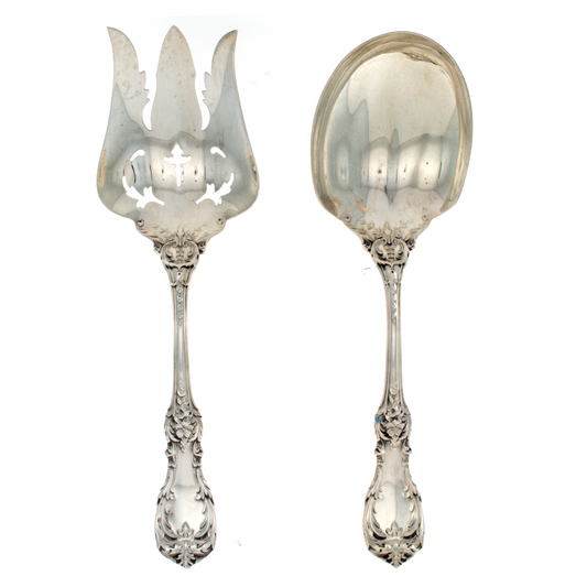 Burgundy Sterling Silver 2 piece Salad Set