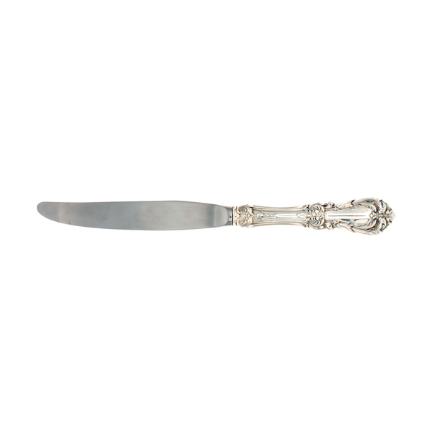 Burgundy Sterling Silver Place Size Knife with Modern Blade