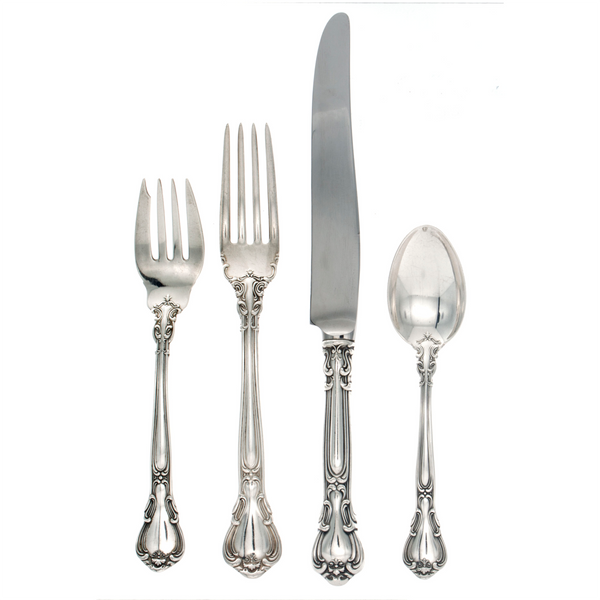 Chantilly Sterling Silver 4 Piece Dinner Size Setting with French Blade Knife