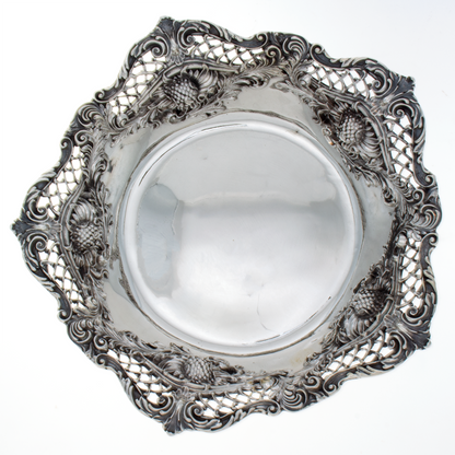 Sterling Silver Bowl Chrysanthemums Redlich &Co.