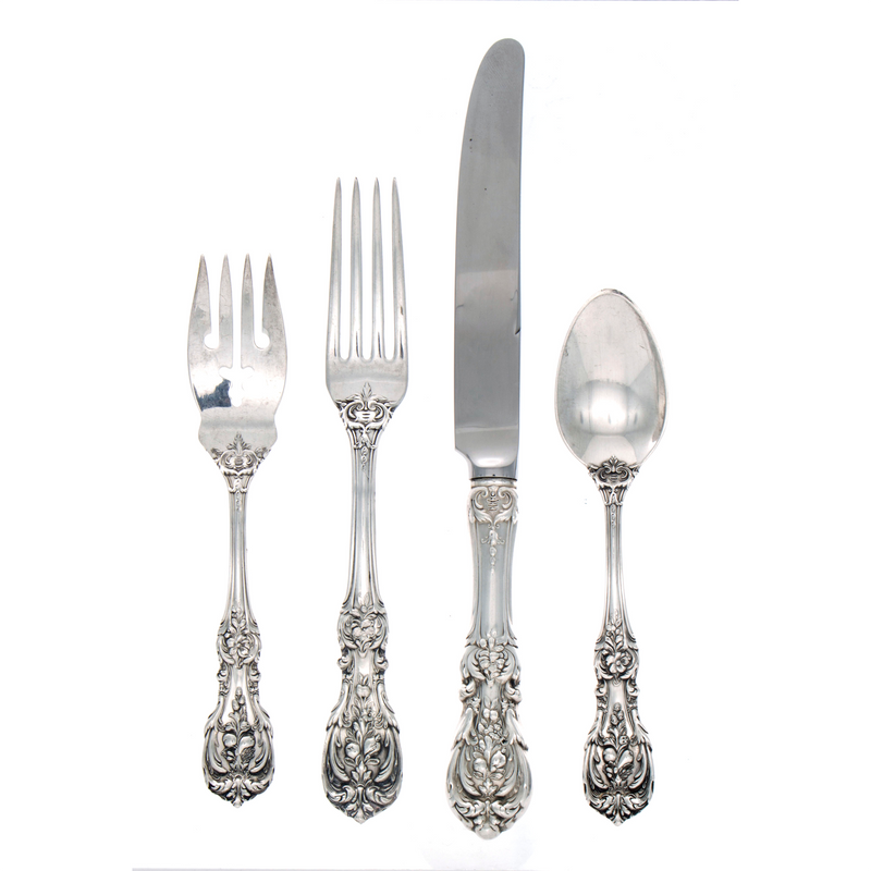 Francis I Sterling Silver 4 Piece Dinner Size Setting with French Blade