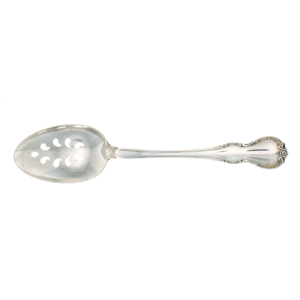 French Provincial Sterling Silver Slotted Tablespoon