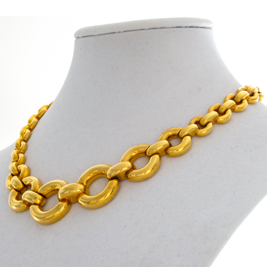 Italian 14kt Yellow Gold Cable Link Necklace