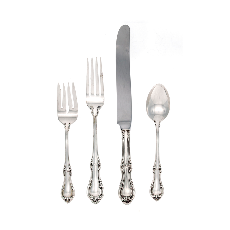 Joan of Arc Sterling Silver 4 Piece Place Size Setting with French Blade