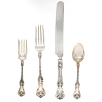 King Edward By Whiting Sterling Silver 4 Piece Dinner Setting