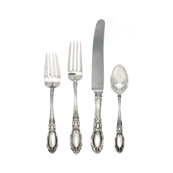 King Richard Sterling Silver 4 Piece Place Size Setting With French Blade Knife