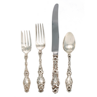 Lily Sterling Silver 4 Piece Luncheon Size Setting with French Blade Knife