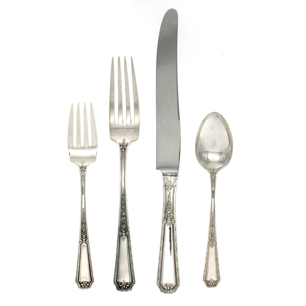 Sold at Auction: 39 Pieces Towle Louis XIV Sterling Flatware. 6