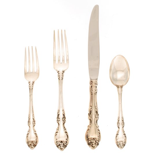 Melrose Sterling Silver 4 Piece Dinner Size Setting