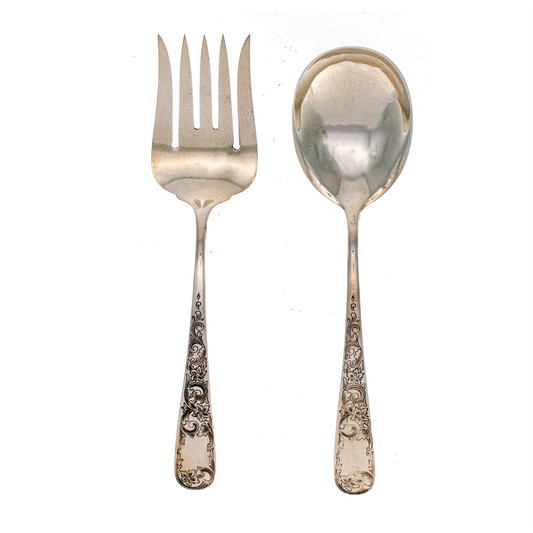 Old Maryland Engraved Sterling Silver 2 Piece Salad Set