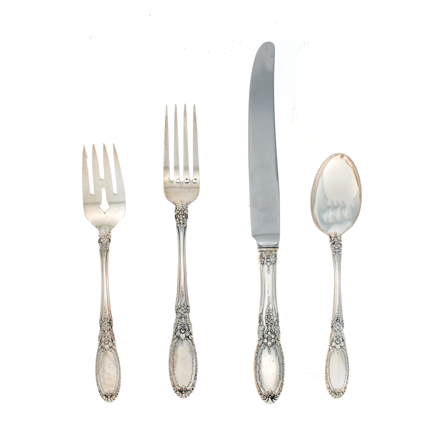 Old Mirror Sterling Silver 4 Piece Place Setting