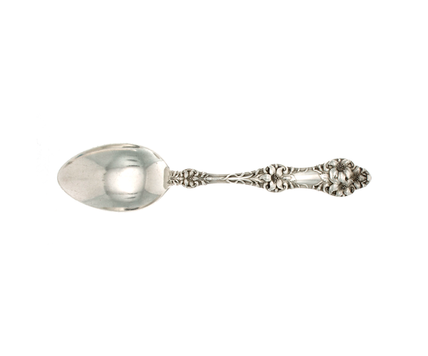 Old Orange Blossom Sterling Silver Oval Soup Spoon