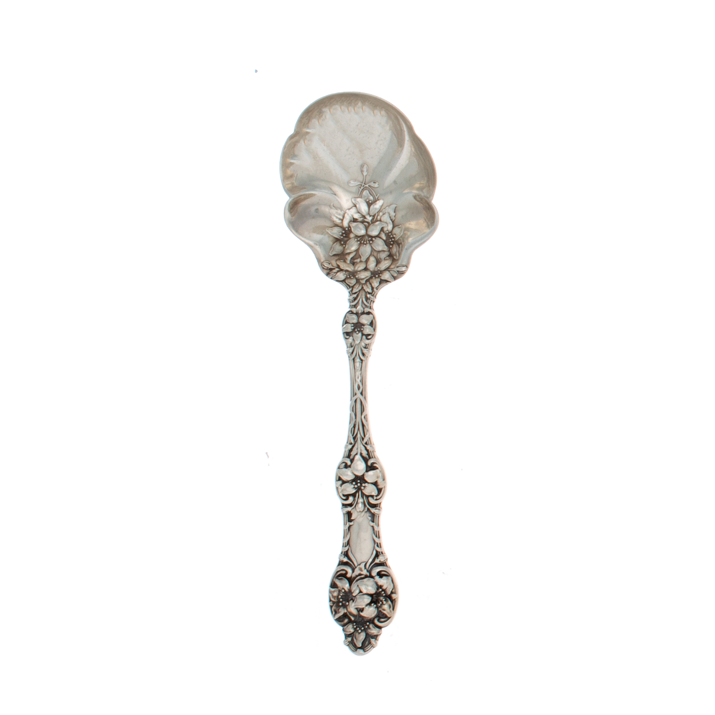Old Orange Blossom Sterling Silver Sugar Spoon