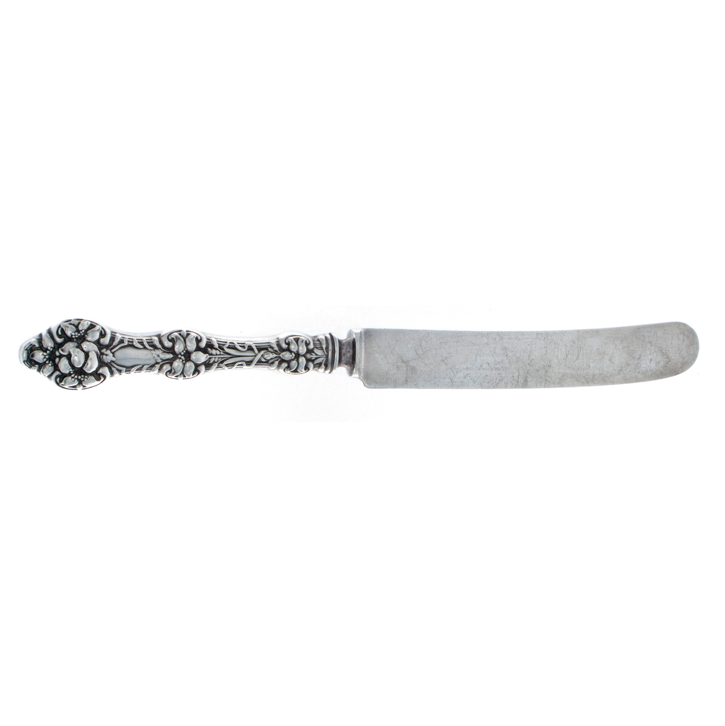 Old Orange Blossom Sterling Silver Dinner Size Knife with Blunt Blade