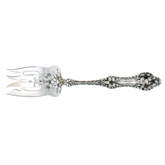 Old Orange Blossom Sterling Silver Cold Meat Fork